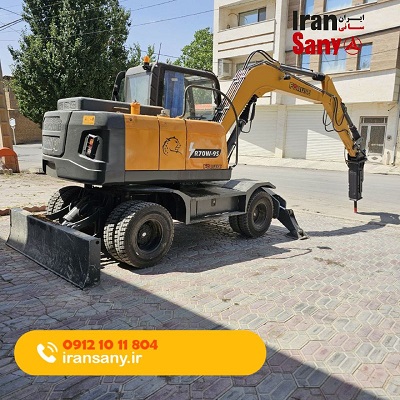 مینی بیل مکانیکی چرخ لاستیکی Foruse R70W-9S مناسب برای پروژه های شهری و عمرانی