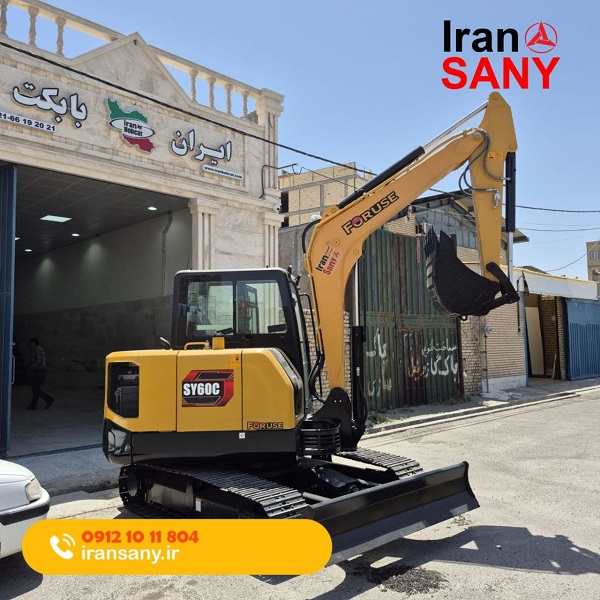 قبل از خرید مینی بیل، این نکات را بدانید تا ضرر نکنید 2 //مینی بیل سانی ۶۰ | مشخصات مینی بیل سانی SANY SY60C